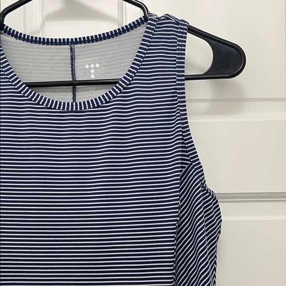 Title Nine Blue and Gray Striped Performance Mini Dress - Size Medium - Picture 5 of 12
